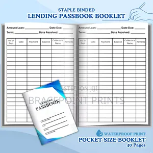 Loan Passbooks Printing and Design