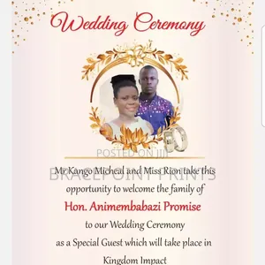 Professional Printing of Wedding Invitation / Pledge Cards Etc