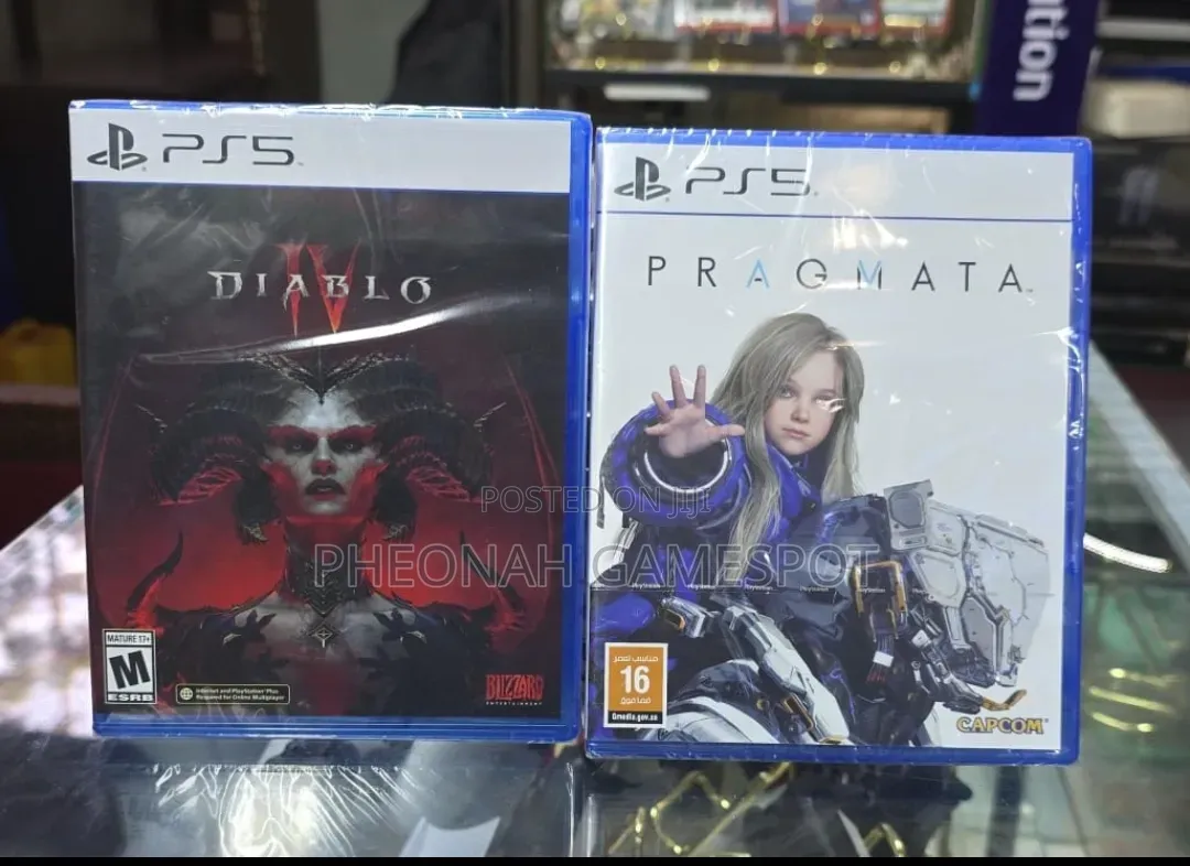 Diablo 4 and Pragmata. Brand New Release Games on Ps5