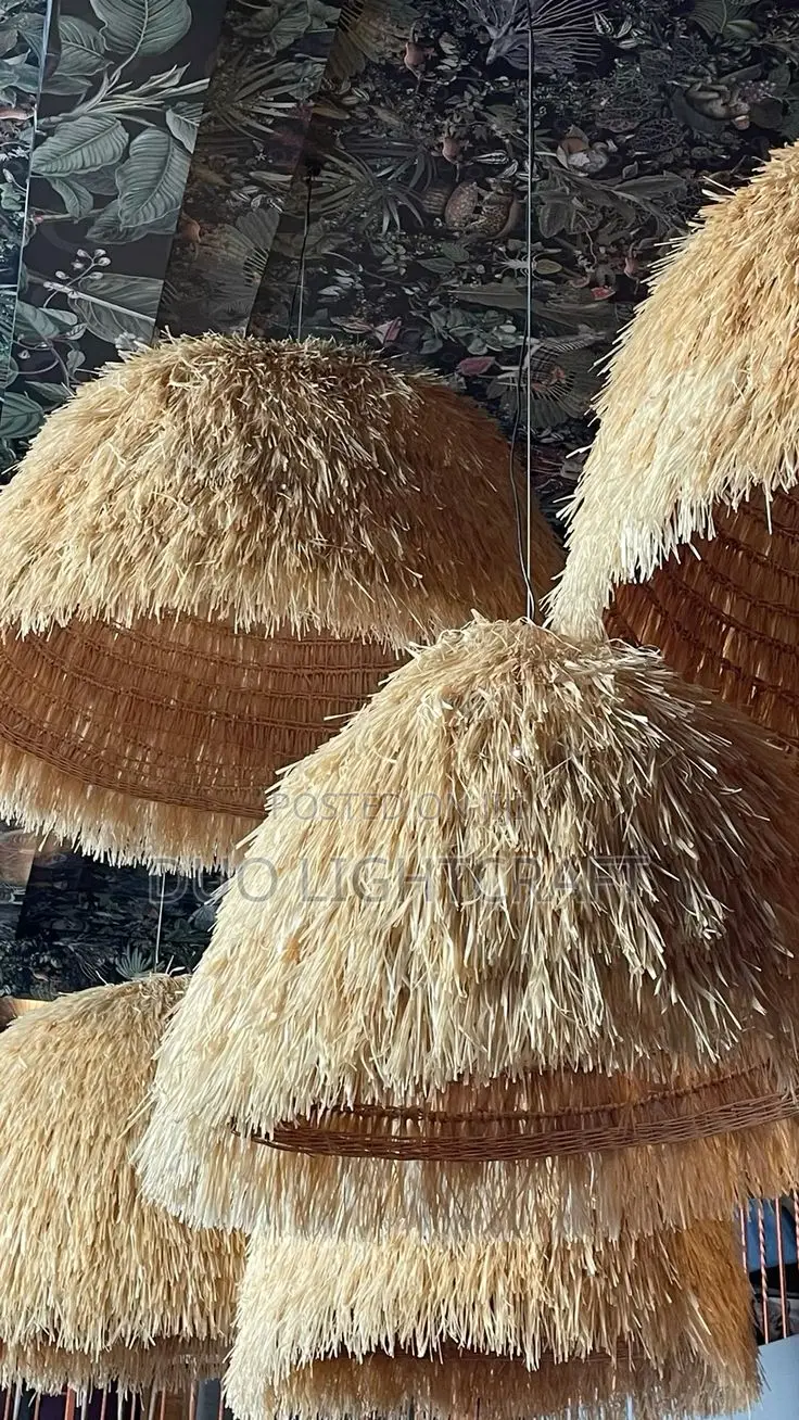 Raffia Woven Ceiling Lights~Natural and Stylish