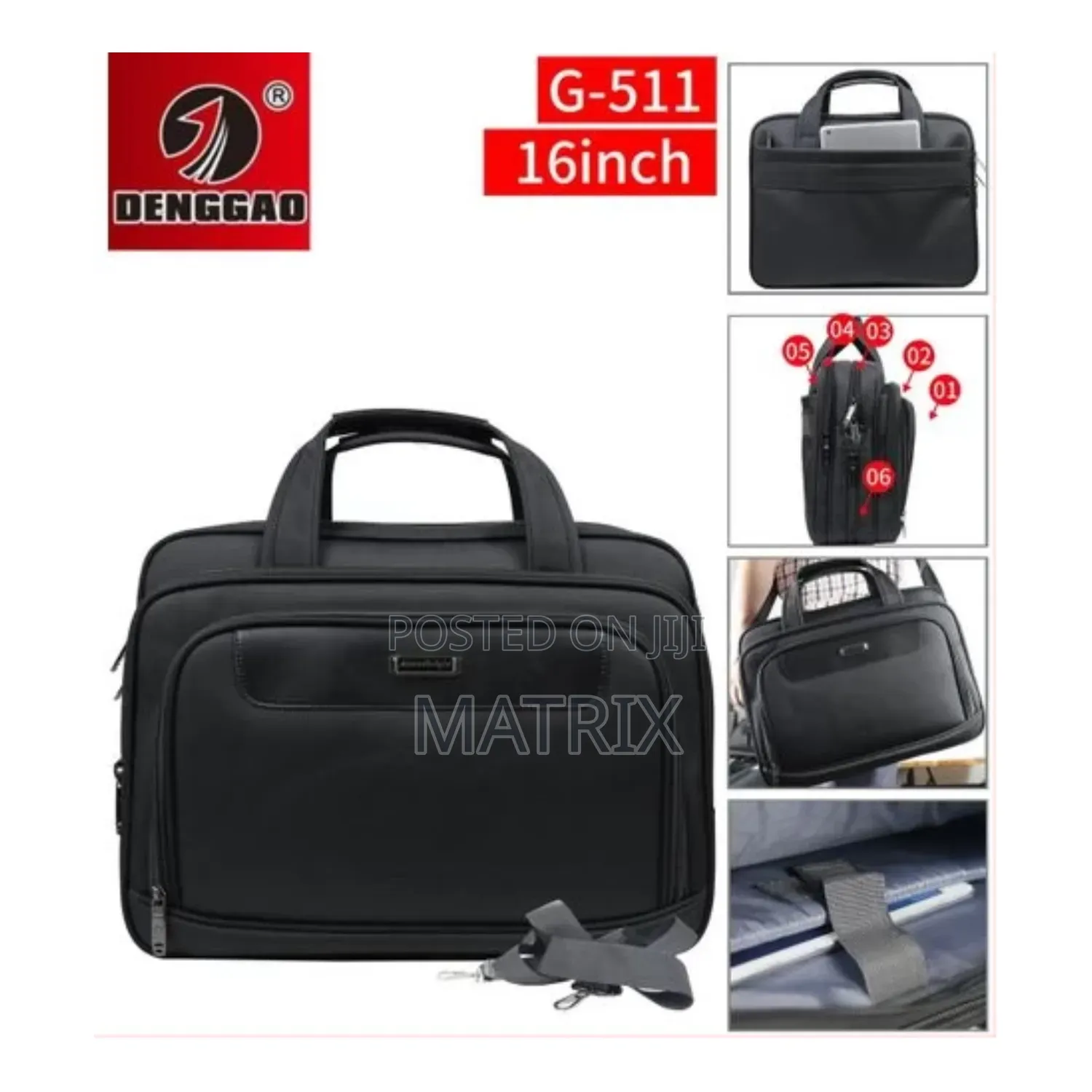 Laptop Briefcase Business Office Bag Durable Shoulder Bag