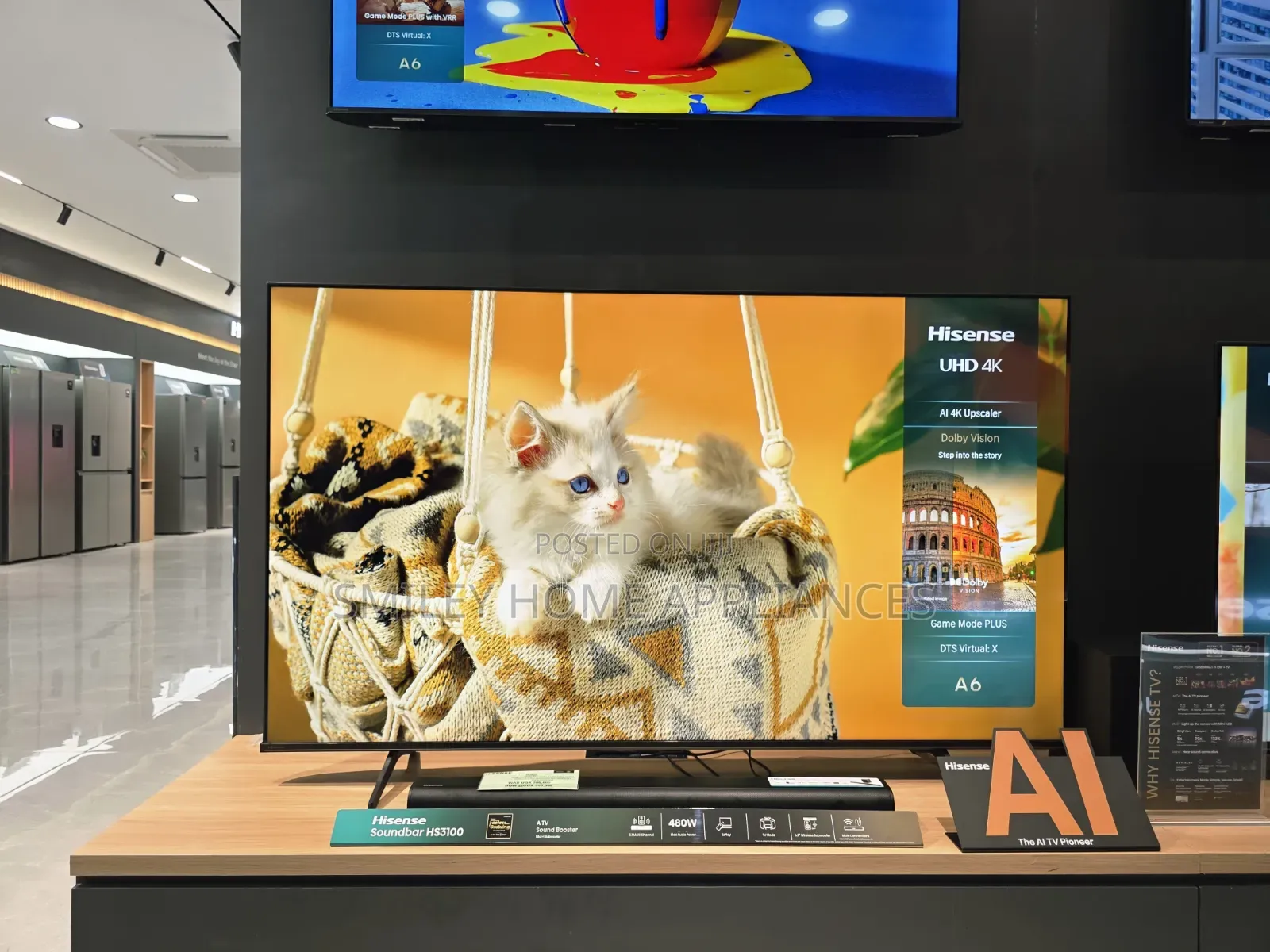 Hisense A.I 75inches A6 Series Vidaa Smart Tv With 3 Years Warranty