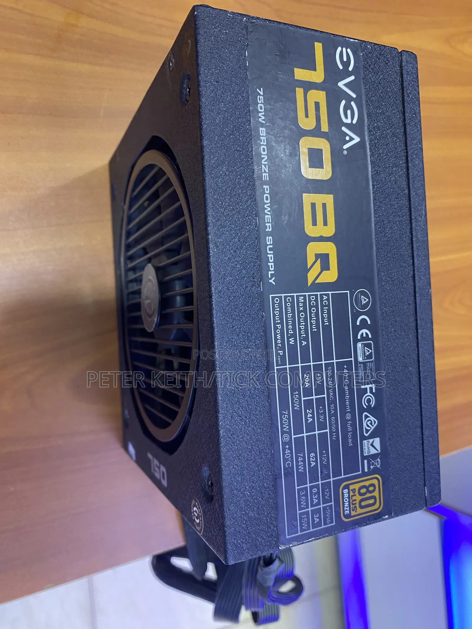 Original Evga 750-Watt Power Supply Unit, 80 Plus Bronze Efficiency