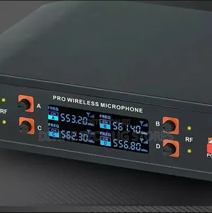 Professional 4 Channel VHF Wireless Dual Microphone Cordless Handheld