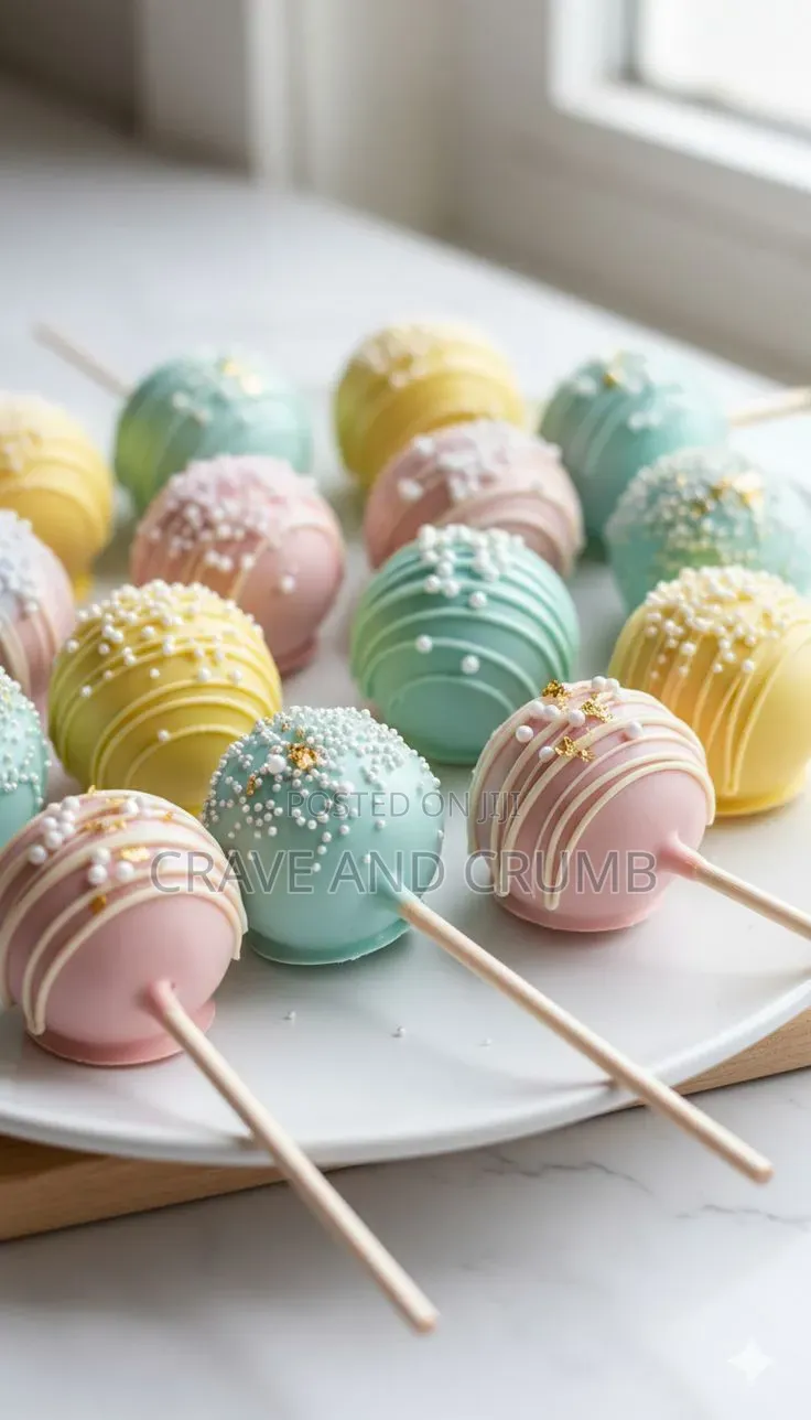 Cake. Pops in Circular Form