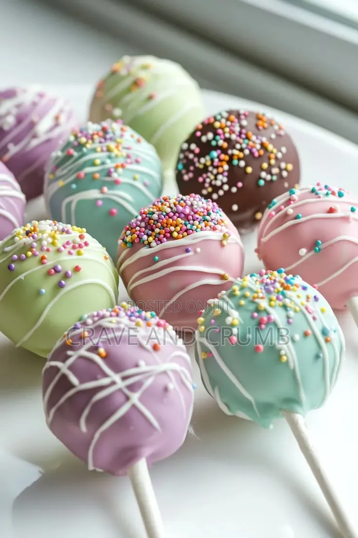 Cake. Pops in Circular Form