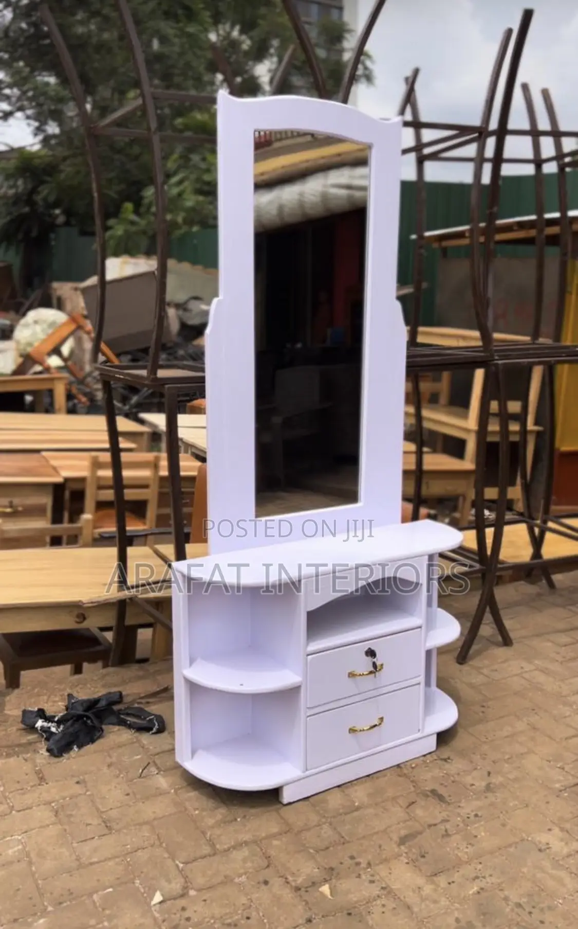 Luna White Arched Vanity