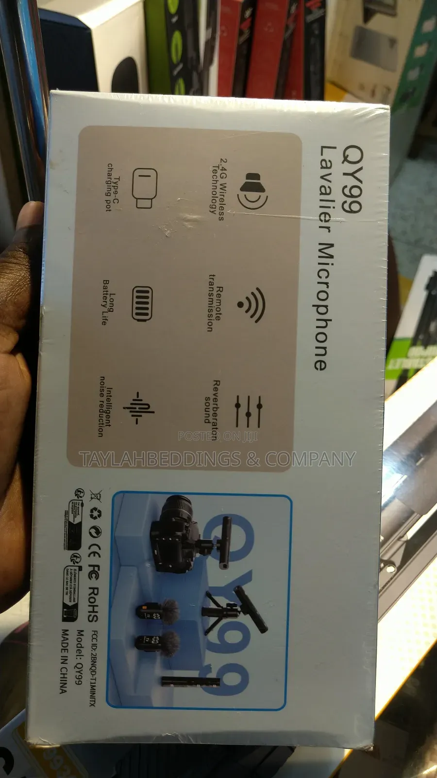 V99 All in One Wireless Lavalier Microphone With Noise Reduction