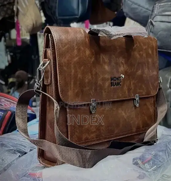 Montblanc Leather Business Messenger Briefcase Bag