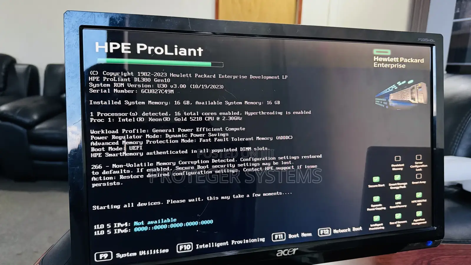 New Server HP ProLiant DL380 Gen10 16GB Intel Xeon HDD 640GB