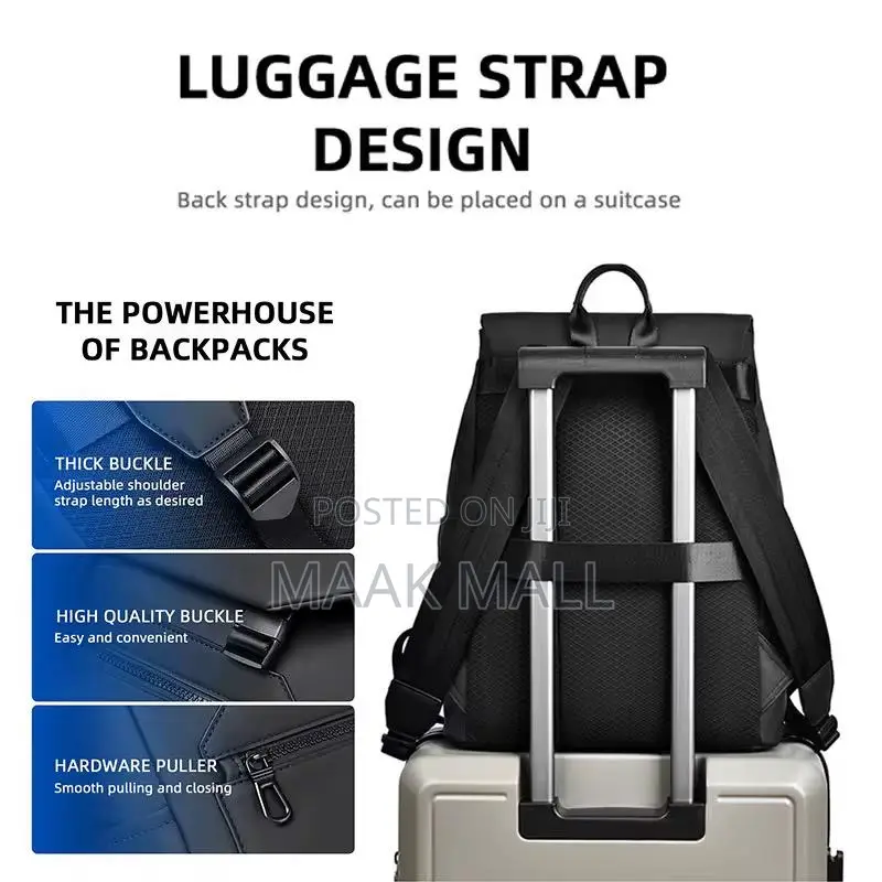 Rubber Backpack With Luggage Strap