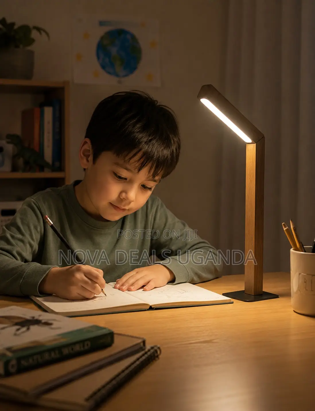 Rechargeable Wooden Multi-Purpose Led Desk Lamp