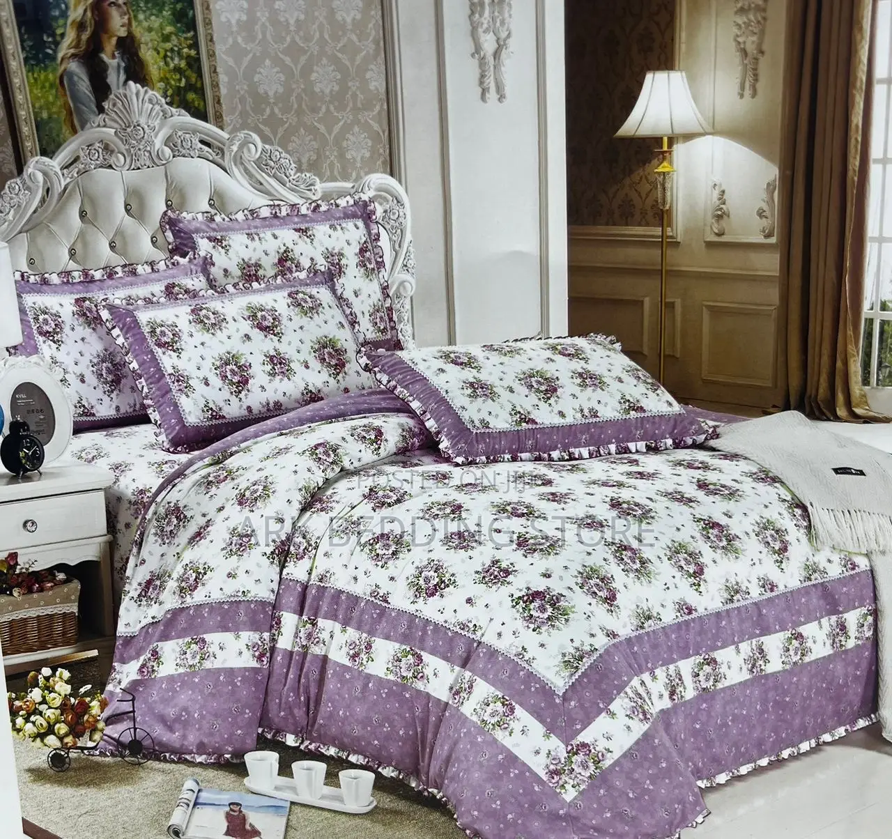 Rose Fringe Duvet Cover Set