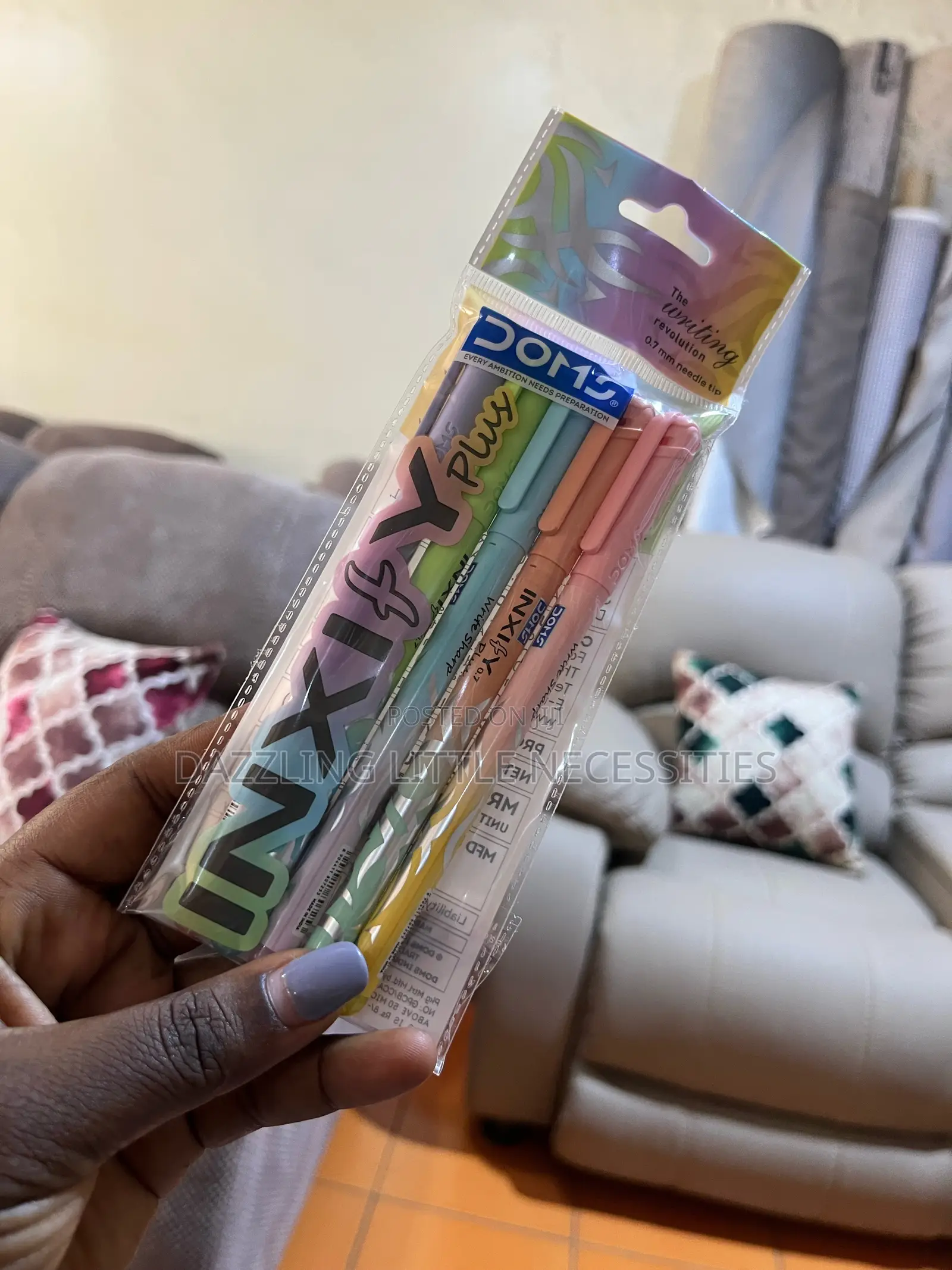 Doms Inxify Plus Blue Ballpoint Pens - Pack of 5