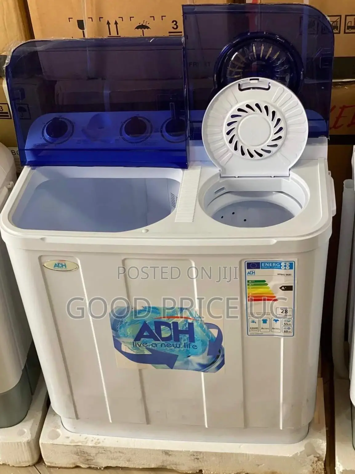 Adh 7kg Twin Tub Washing Machine in White
