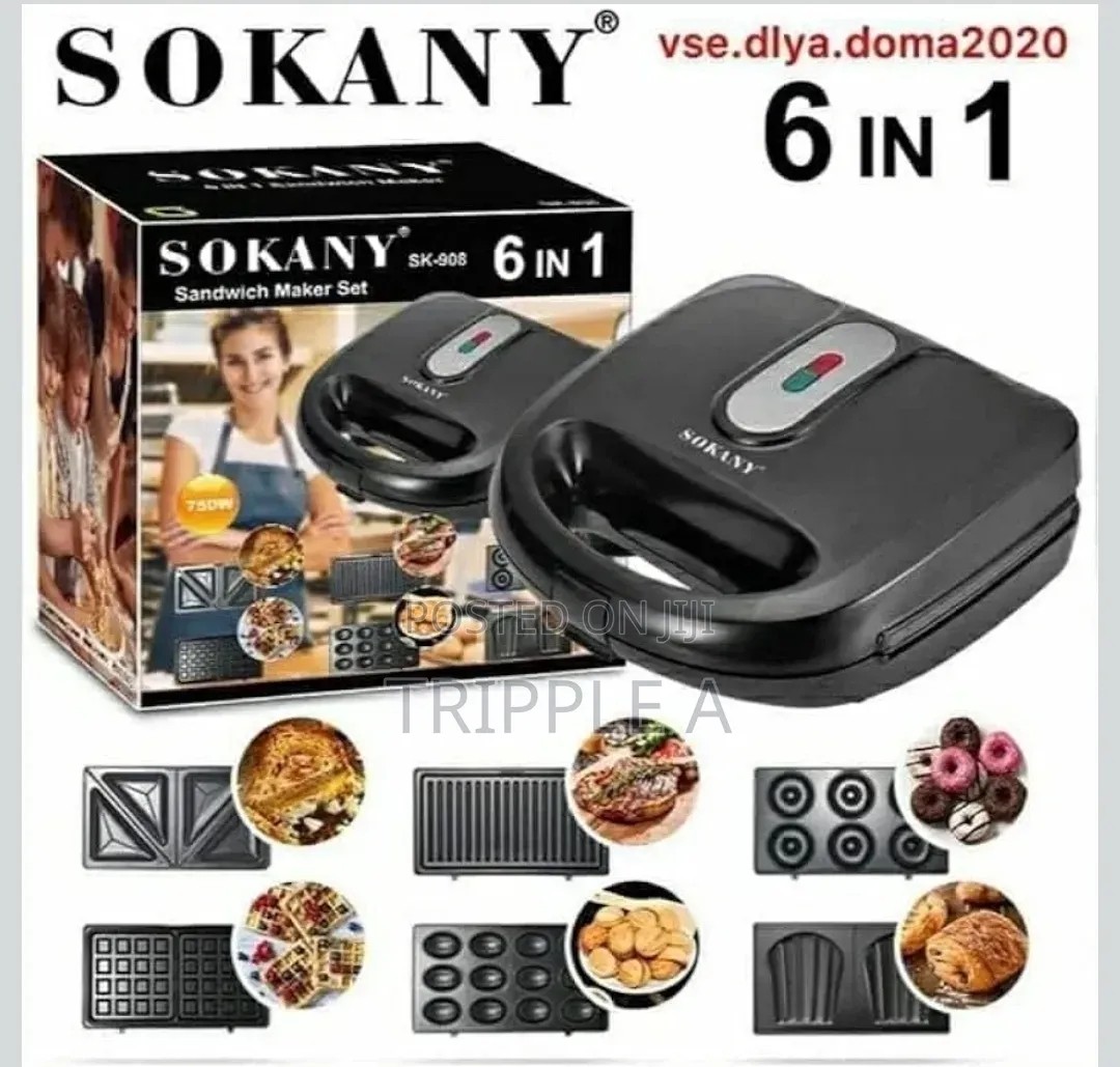 Portable New 6 in 1 Sokany Sandwich Maker