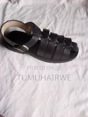 Men's Leather Flats Sandals