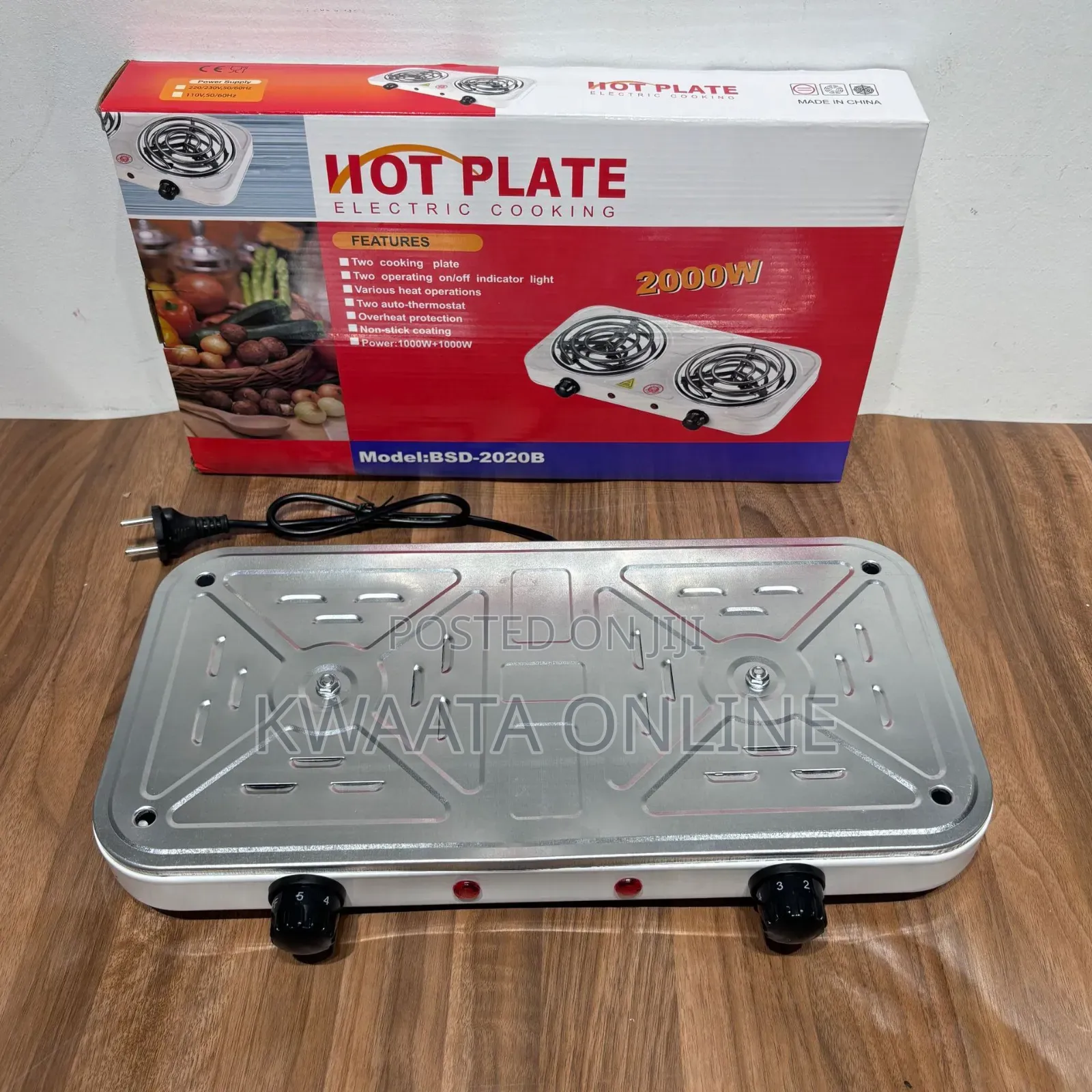 Double Electric Burner Hot Plate Coil Cooking Stove/Heater