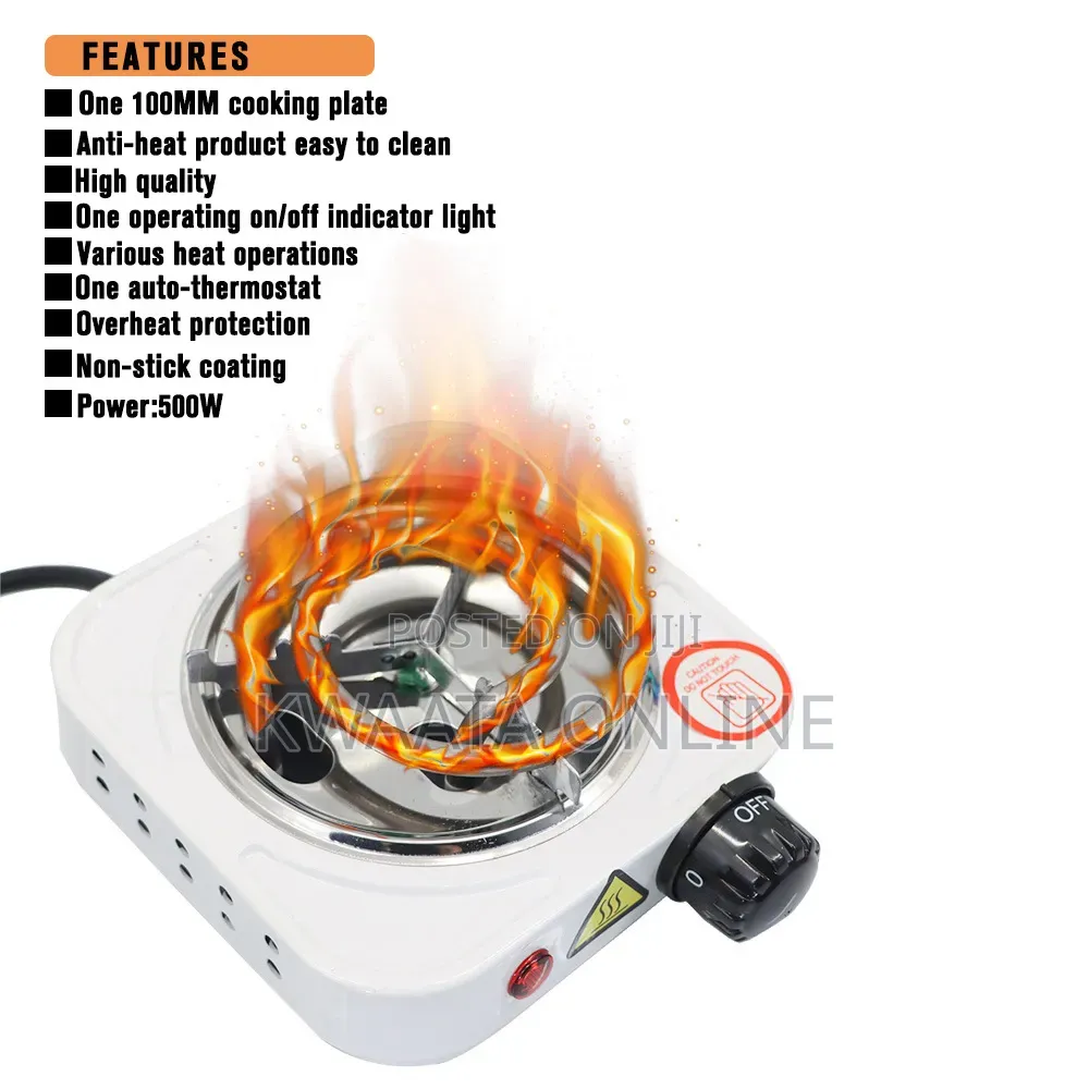 Electric Hot Plate Single Coil Burner Spiral Stove-1000w