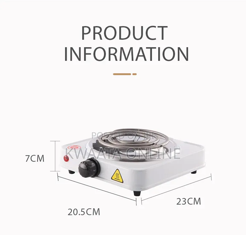 Electric Hot Plate Single Coil Burner Spiral Stove-1000w