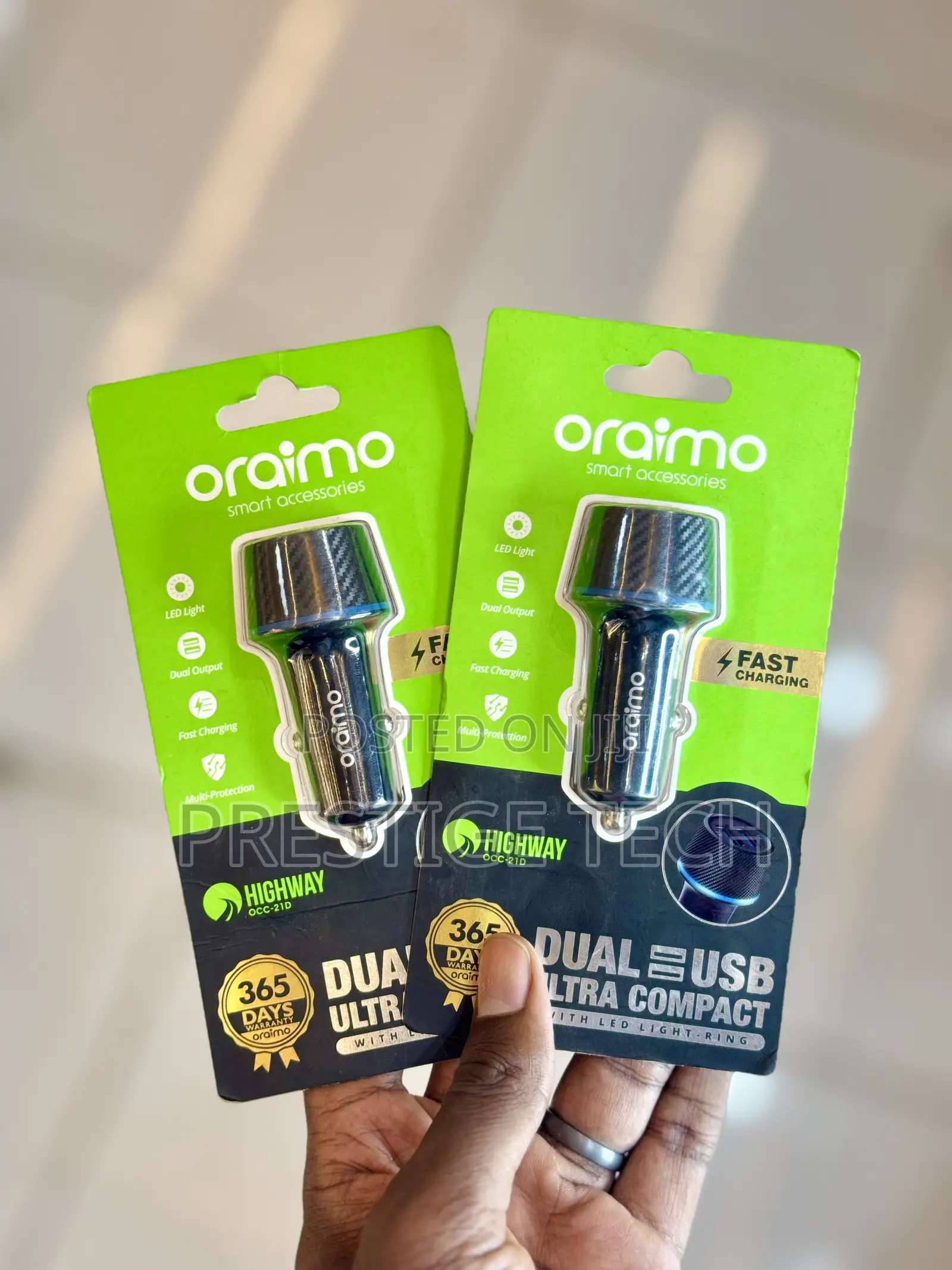 Oraimo Dual Usb Car Charger Led Light