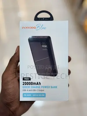 Porodo 20000mah Quick Charge Power Bank 22.5w