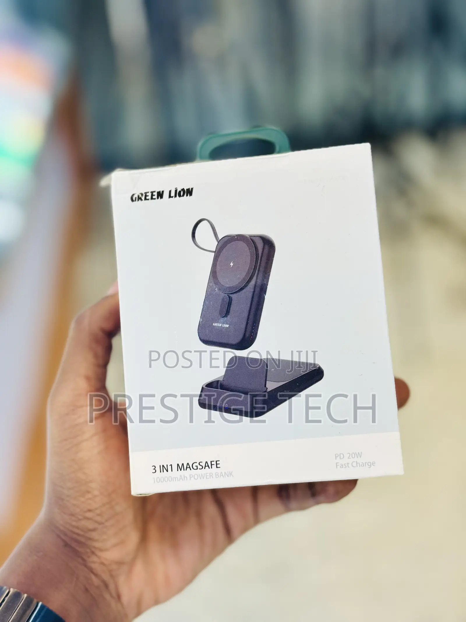 Green Lion 3in1 Magsafe Power Bank 10000mah Wireless Charger 20w