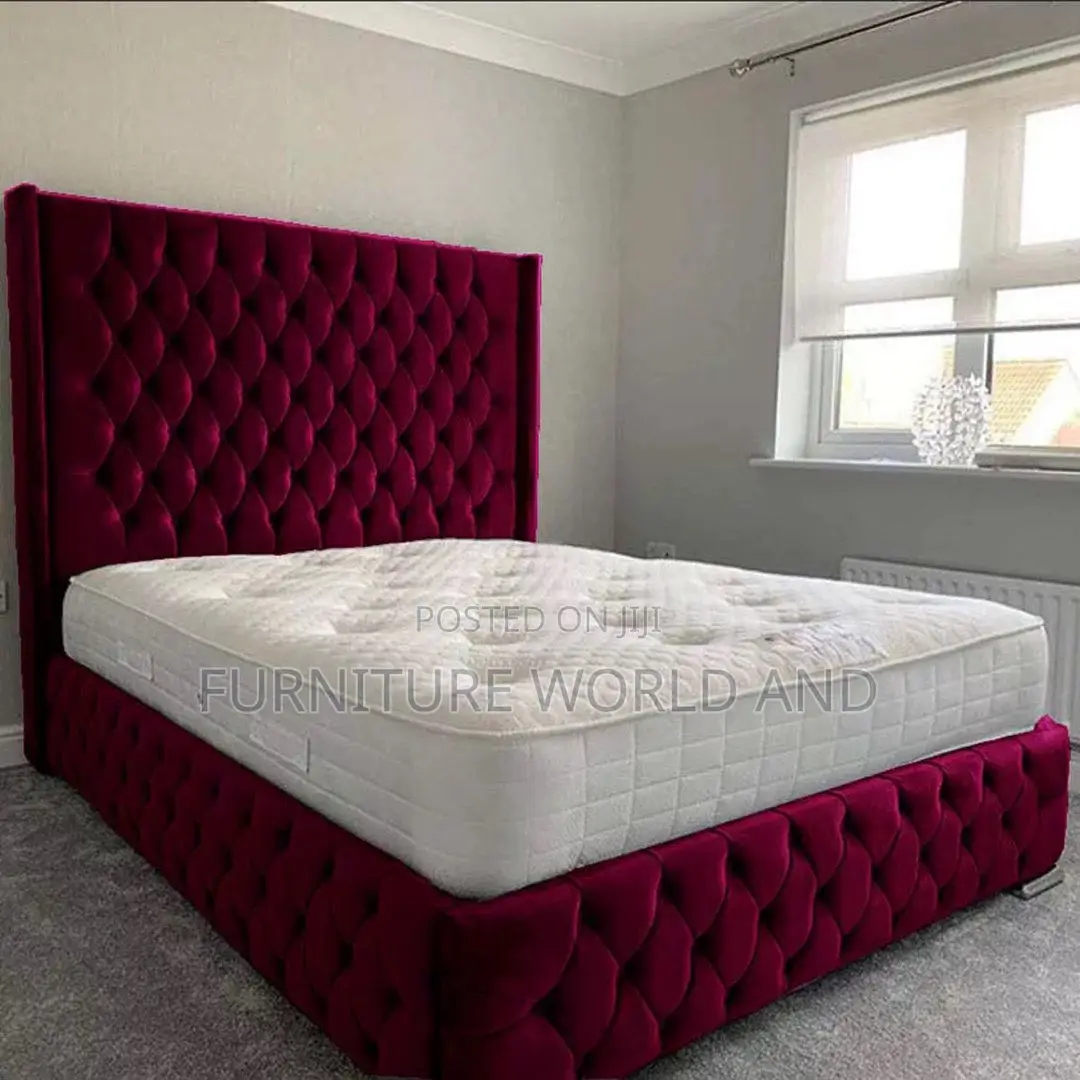 A Red Luxurious Bed