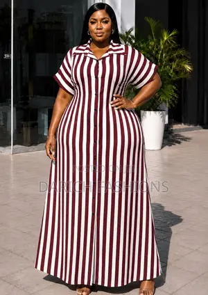 White Striped Shirt Dress