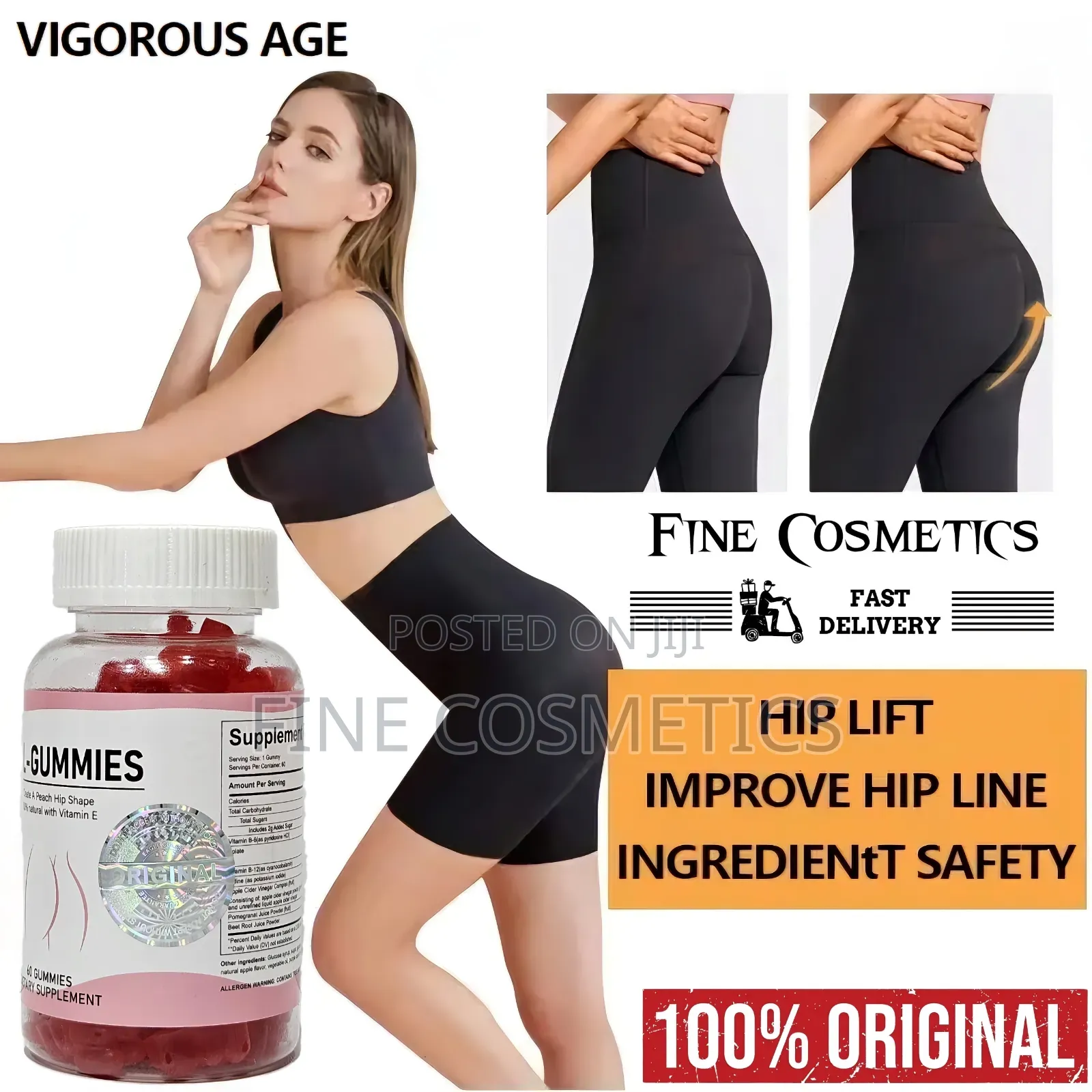 BBL Butt Gummies Hips/Curvy Figure Buttock Booster Enlargement/Lifting