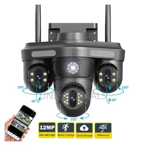 Ip Camera Wifi Triple Lens 10x Zoom Three Screens Outdoor PTZ Camera