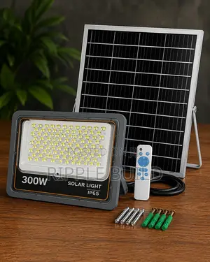 300w Solar Flood Light With Panel Remote – Kampala