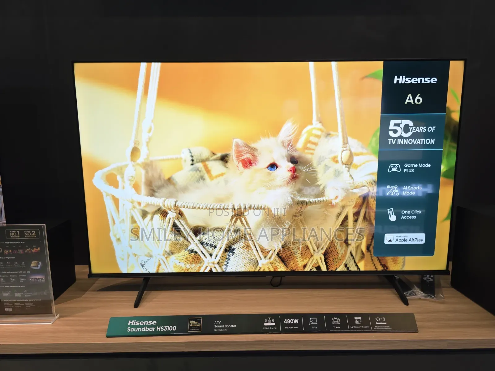 2026 Brand New Hisense 55inches A6 Series Vidaa Smart A.I Tv