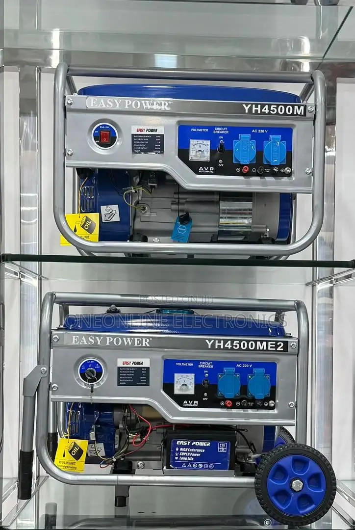 Easy Power Yh4500m Petrol Generator With a 15-Liter Fuel Tank.