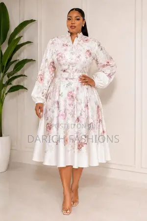 Floral Print Knee-Length Dress