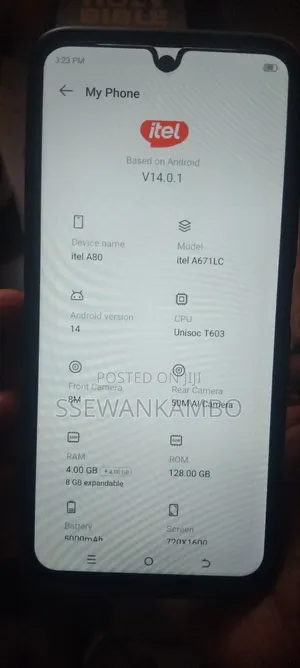 Itel A80 128 GB Blue