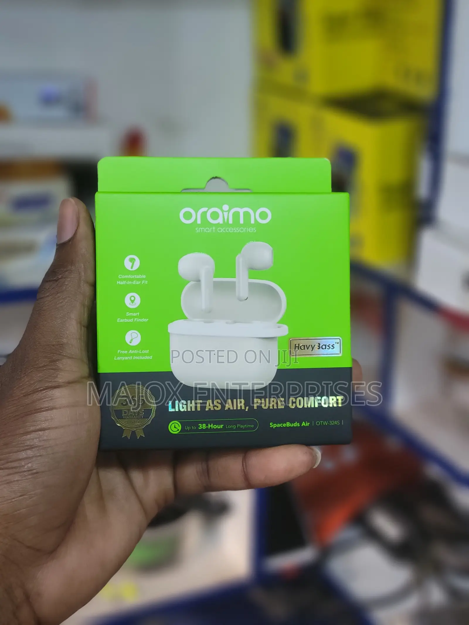 Oraimo Spacebuds Air True Wireless Earbuds 38 Hours Smart Finder - Gol