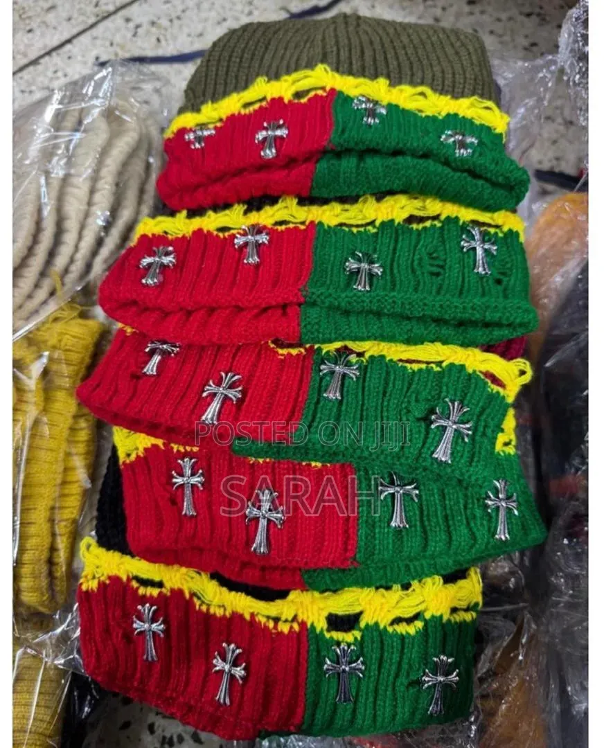 Rasta-Themed Knit Beanies and Silk Satin-Lined Turban Caps