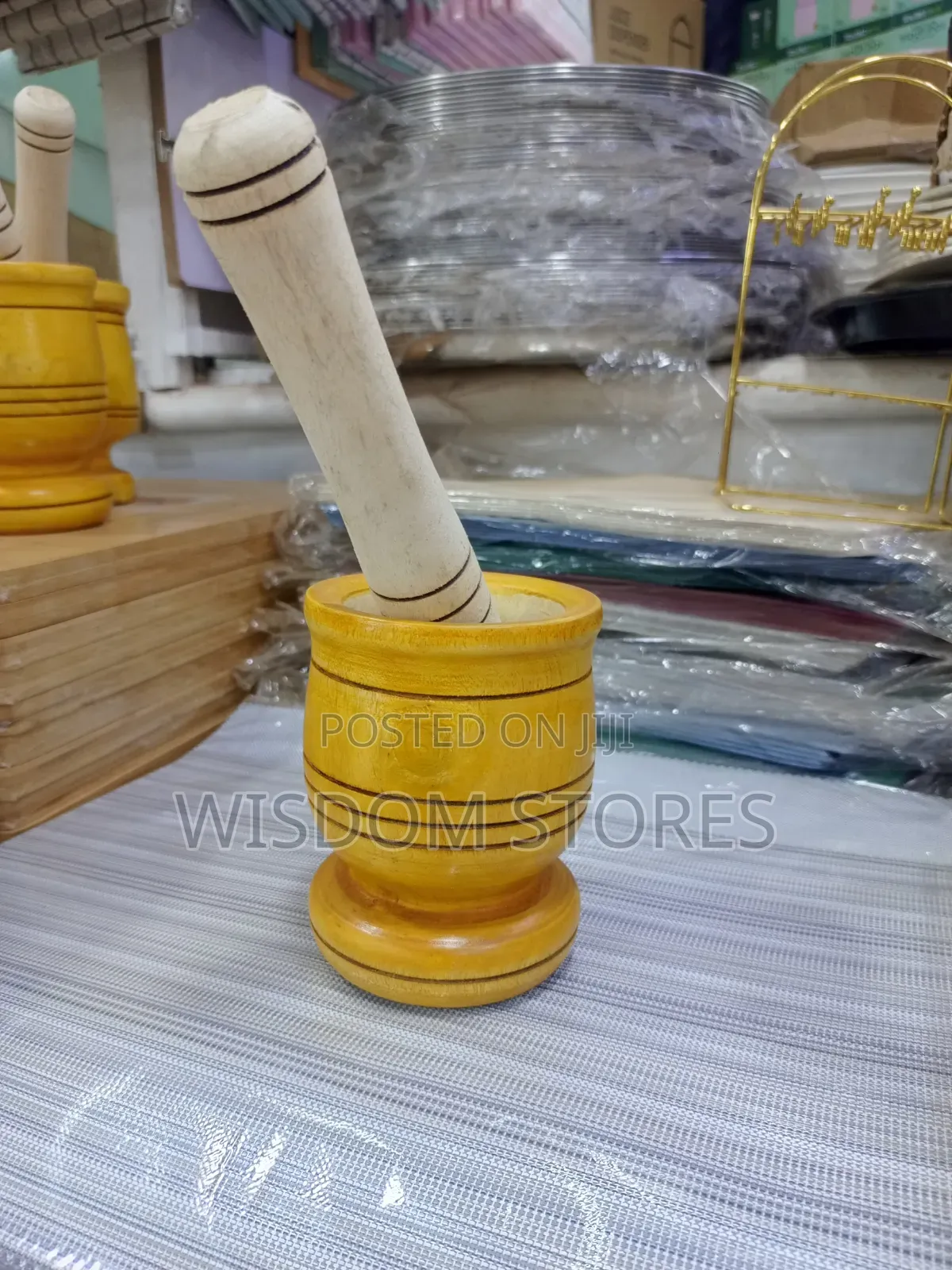 Wooden Mortar and Pestle Set