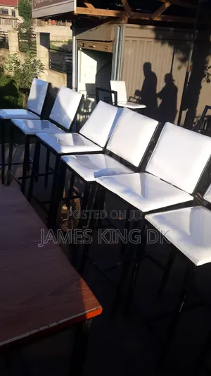 White Metallic Counter Chairs