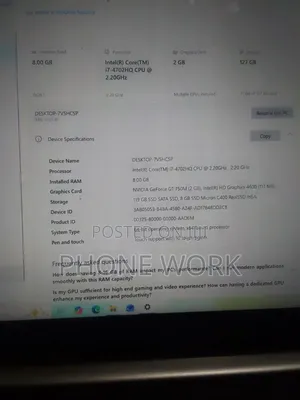 Laptop Dell XPS 15 9530 8GB Intel Core i7 SSD 512GB
