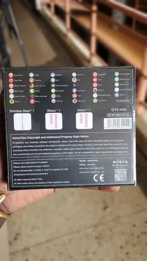 Hainoteko G15 Mini Series 10 Smartwatch Set in Rose Gold