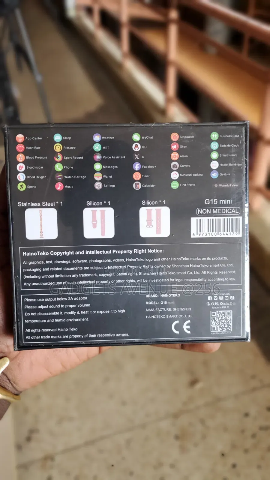 Hainoteko G15 Mini Series 10 Smartwatch Set in Rose Gold