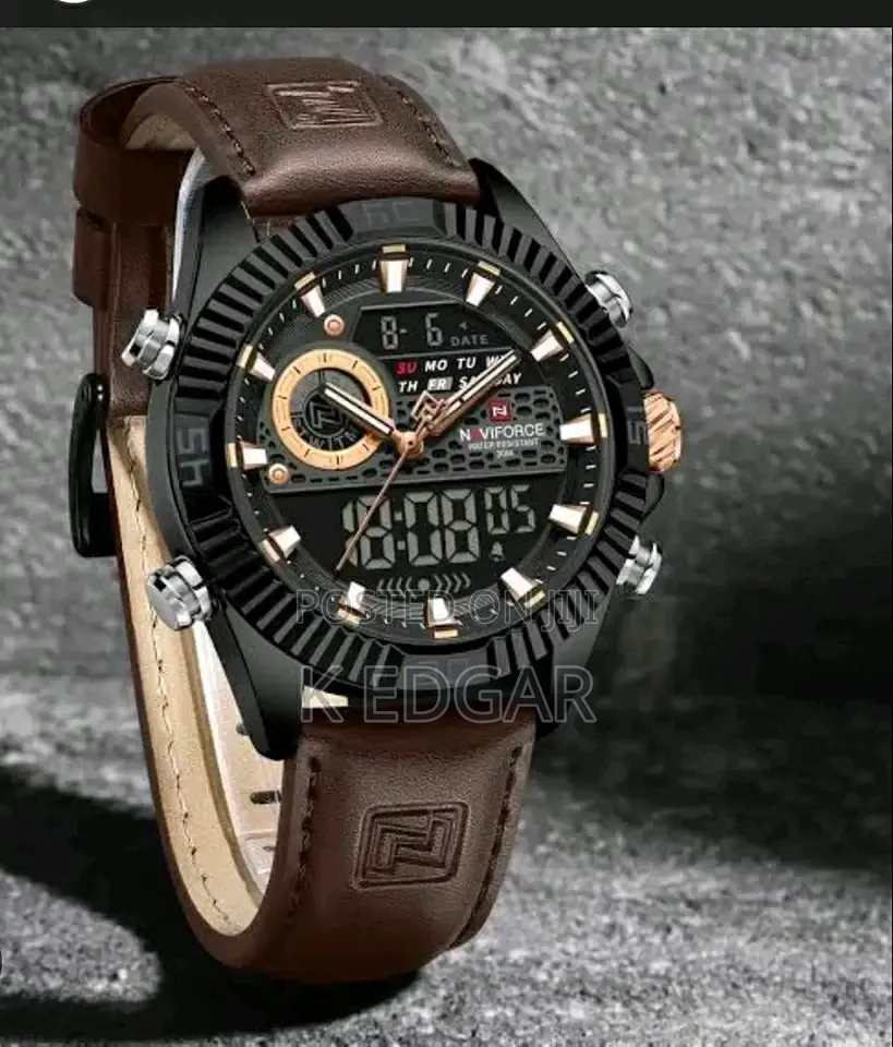 Brown Naviforce Wrist Watch