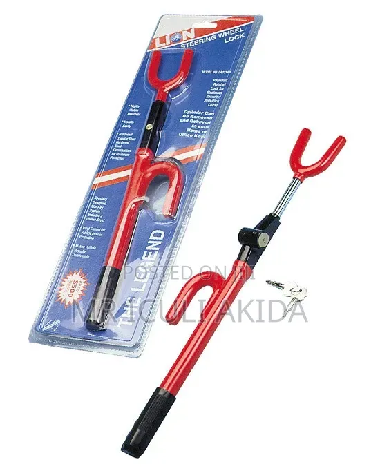 Universal Club-Style Car Steering Wheel Locking Padlock