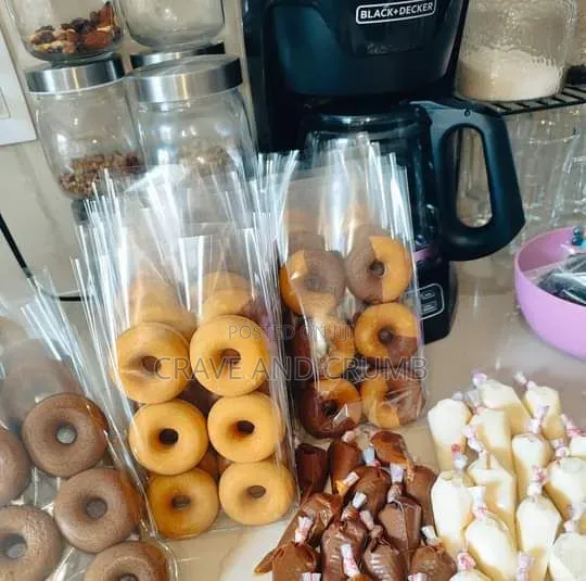 Mini Baked Donuts Dipped in Chocolate