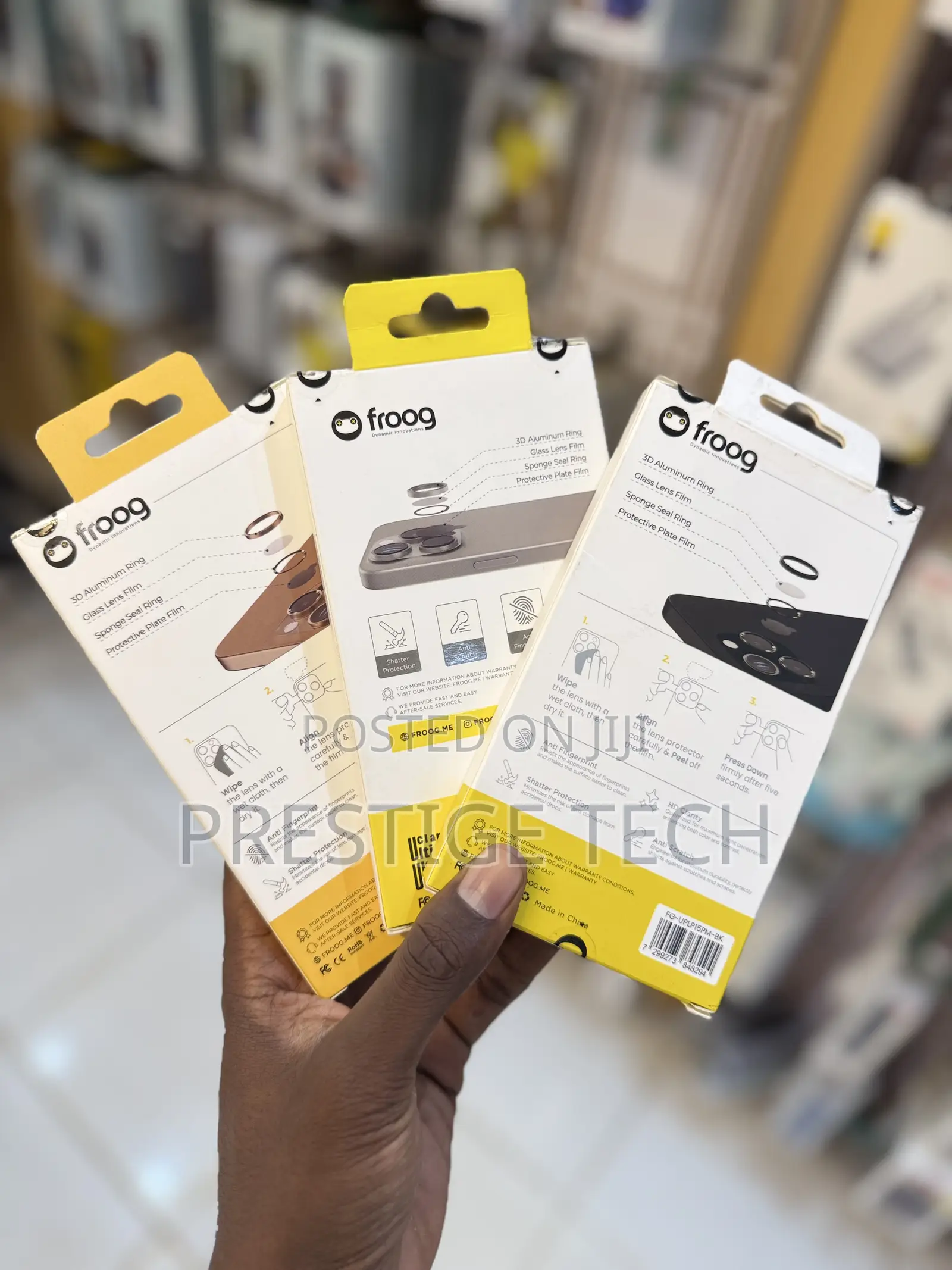 Froog Ultra Pure Camera Lens Protector for 17 Pro Max, 16, 15, 14, 13