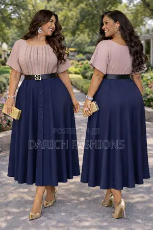High-Waisted a-Line Flared Maxi Skirt