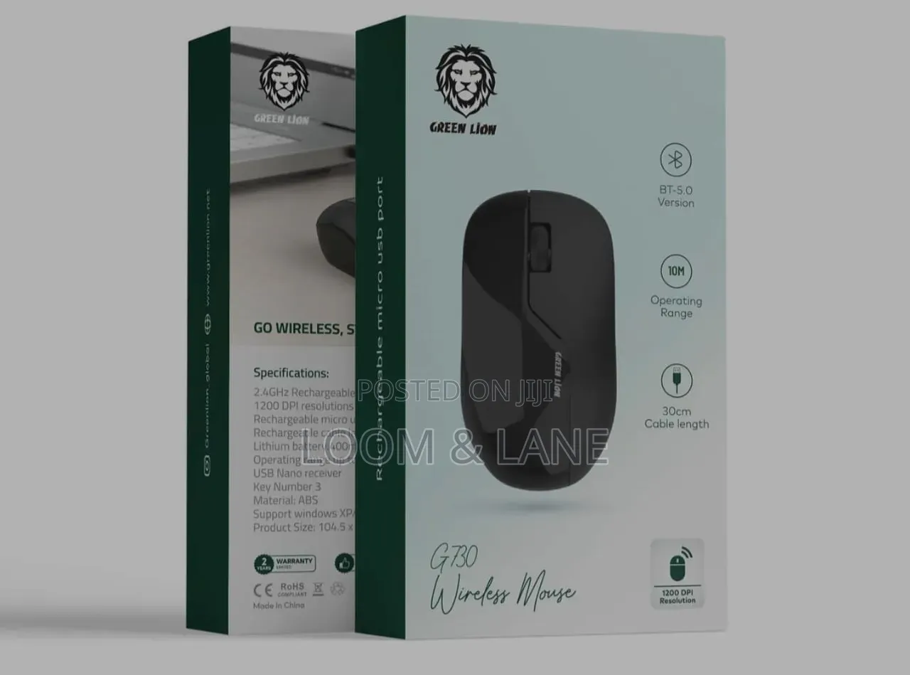 Green Lion G730 Black Wireless Mice