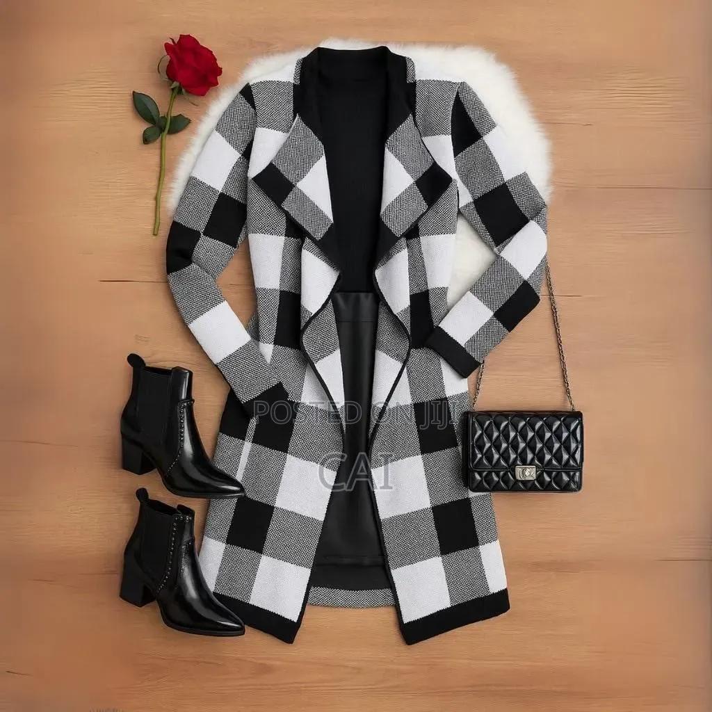 Women's Open-Front Long Cable Knit Cardigans